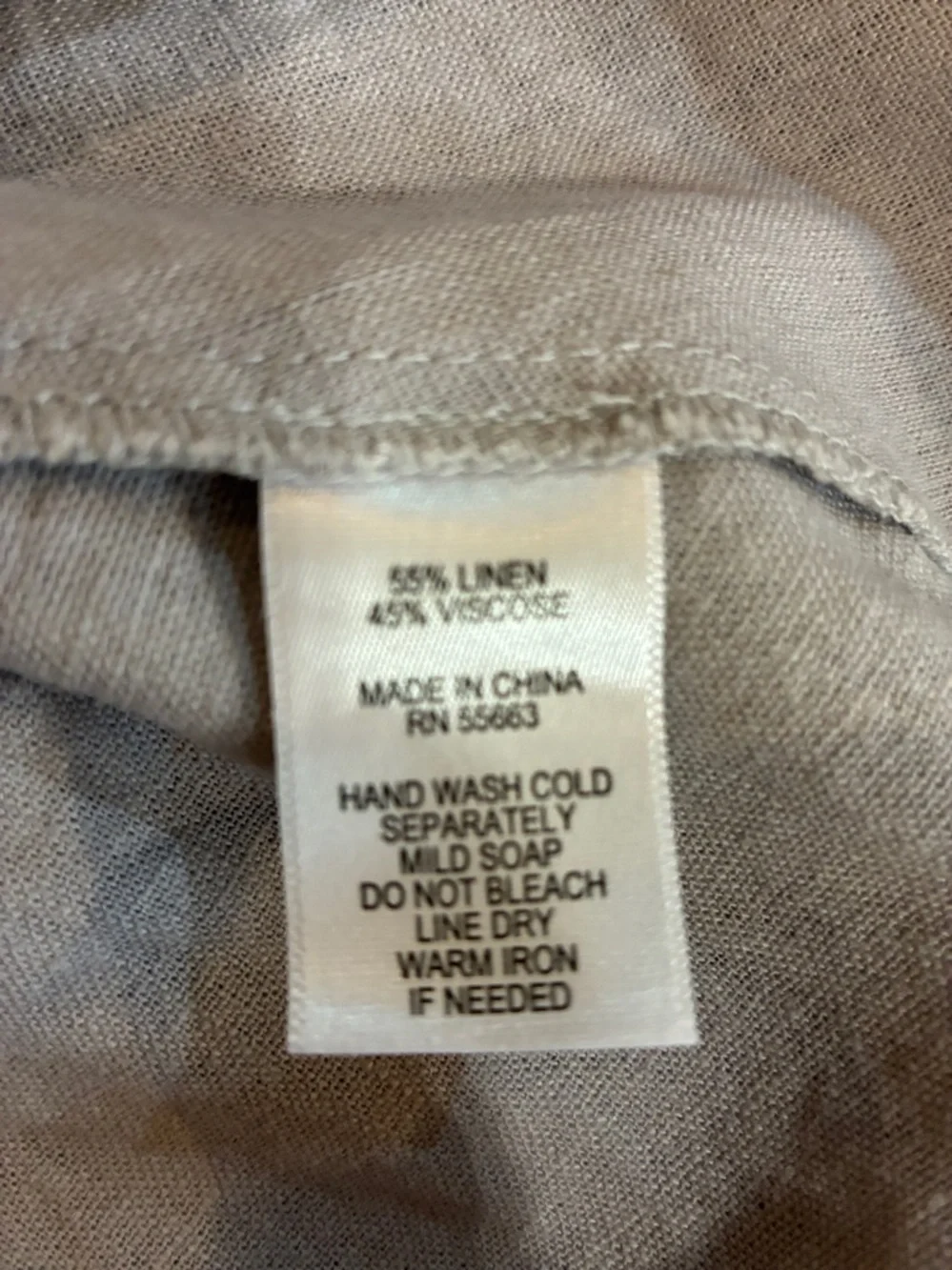 For Cynthia Linen Blend Neutral Light Taupe Sleeveless Coastal Dress, XS - Picture 8 of 8
